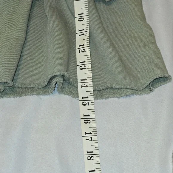 Aerie‎ Ruffle Tiered Mini Skirt Elastic Waist Casual Sage Green XL - Picture 4 of 8